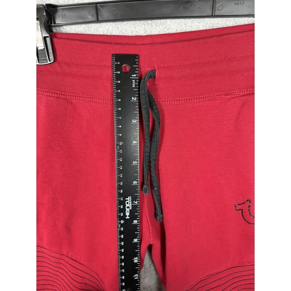 True Religion Pants Mens S Red Motocross Tapered Fit Joggers Embroidered Pockets - Picture 6 of 11